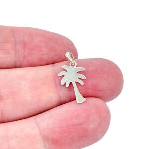 Palm Tree Charm Pendant | Vintage Sterling Silver 925